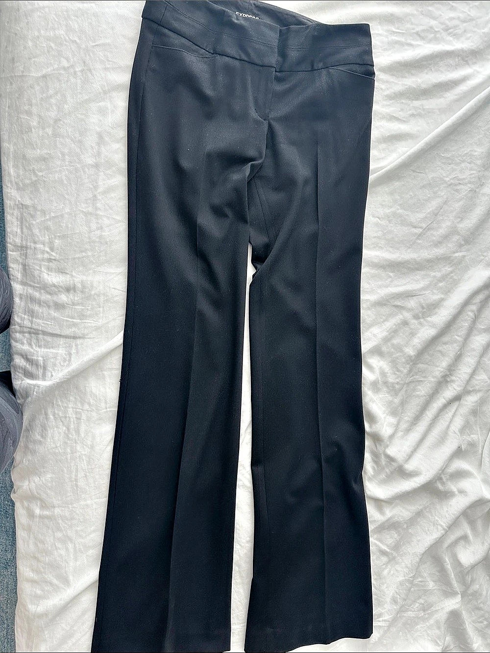 Express Editor Pant Black Flare Pants Size 6L